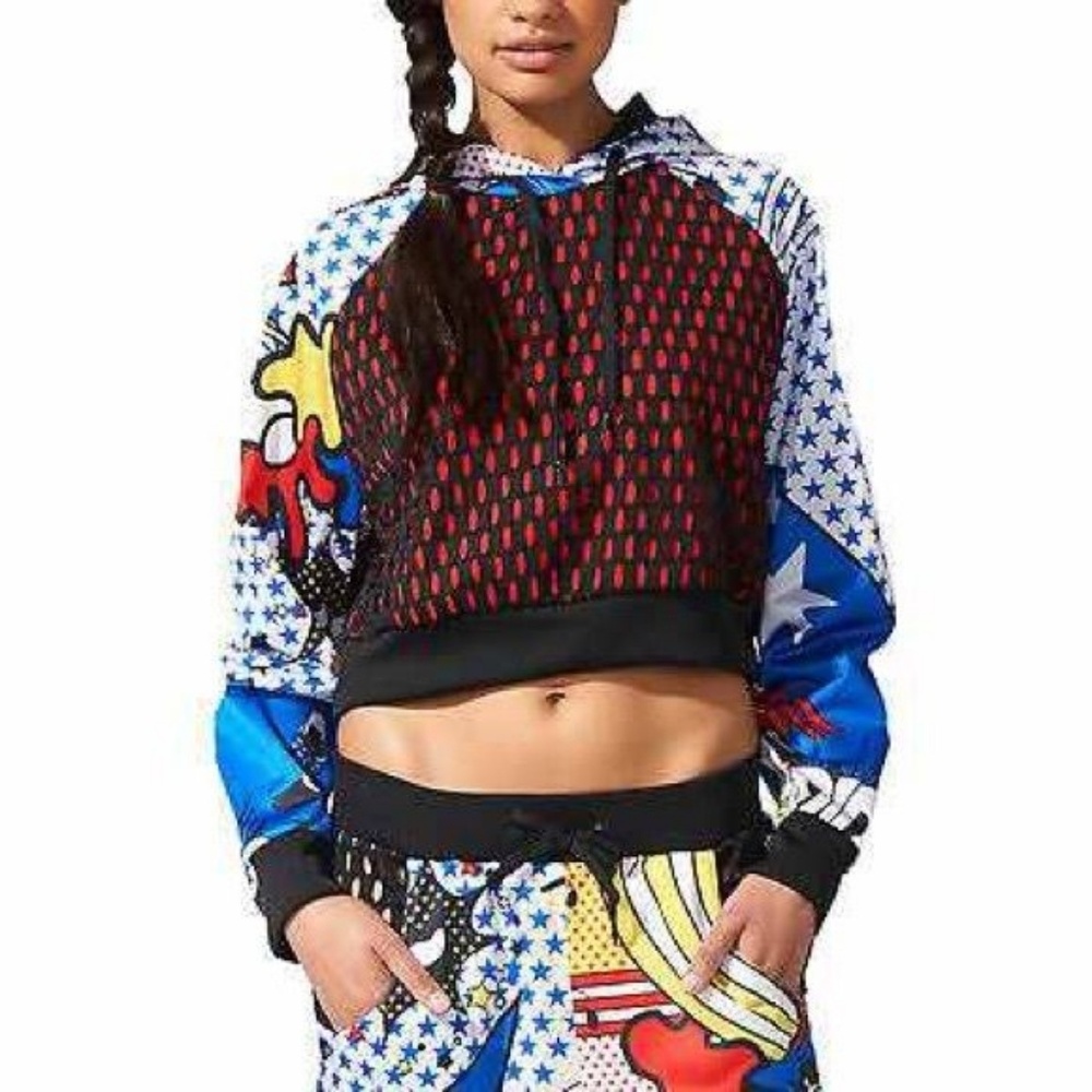Rita Ora Comic Crop Hoodie